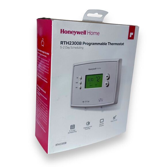 Honeywell 5-2 Day Programmable Thermostat RTH2300B Backlit Open Box - Picture 2 of 14